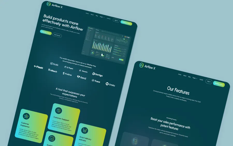 AirFlow X — SaaS Website Template